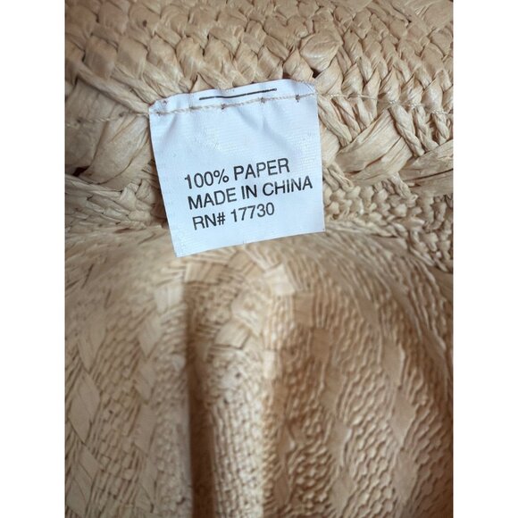 Natural Straw Cowboy Hat 100% Paper Lightweight & Breathable Western - Picture 5 of 5